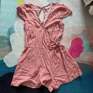 Hollister Pink Floral Romper